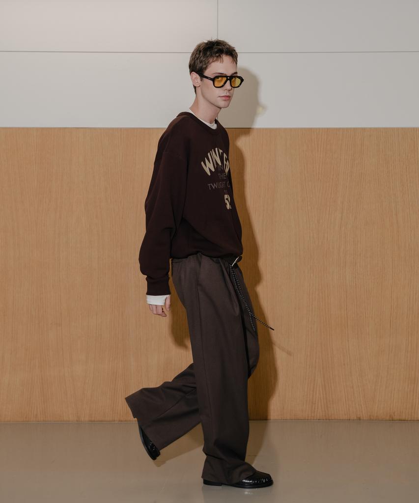 SSIN AND LEE Low Loop Banding Slacks Brown