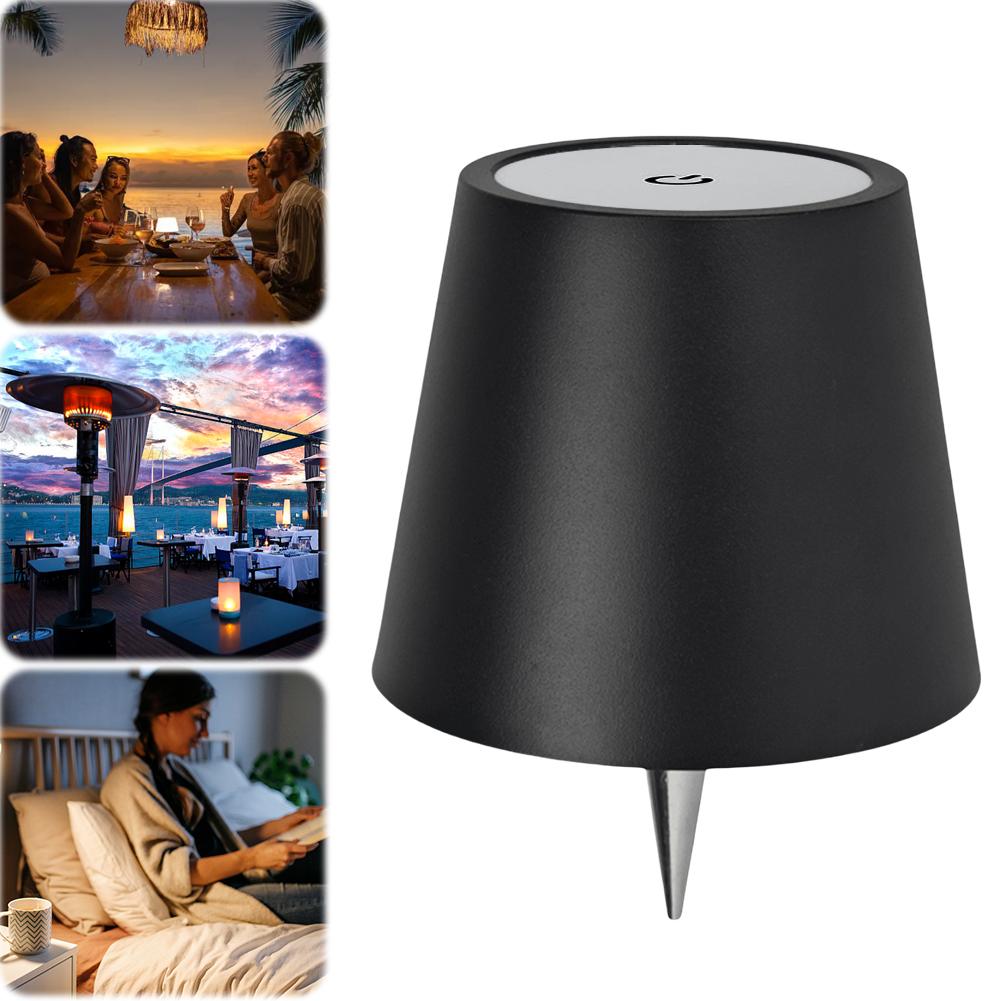 Светодиодная настольная лампа, перезаряжаемая, 2000 мАч, металлическая, с регулируемой яркостью, лампа-бутылка с плавной регулировкой яркости, светодиодная лампа-бутылка для вина, семейный ресторан и бар