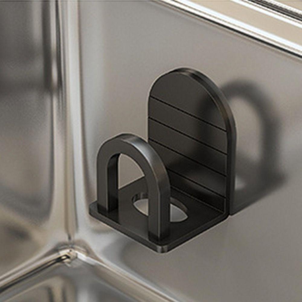 Самоклеящийся держатель для губки для раковины, алюминиевый держатель для хранения губки для кухонной раковины