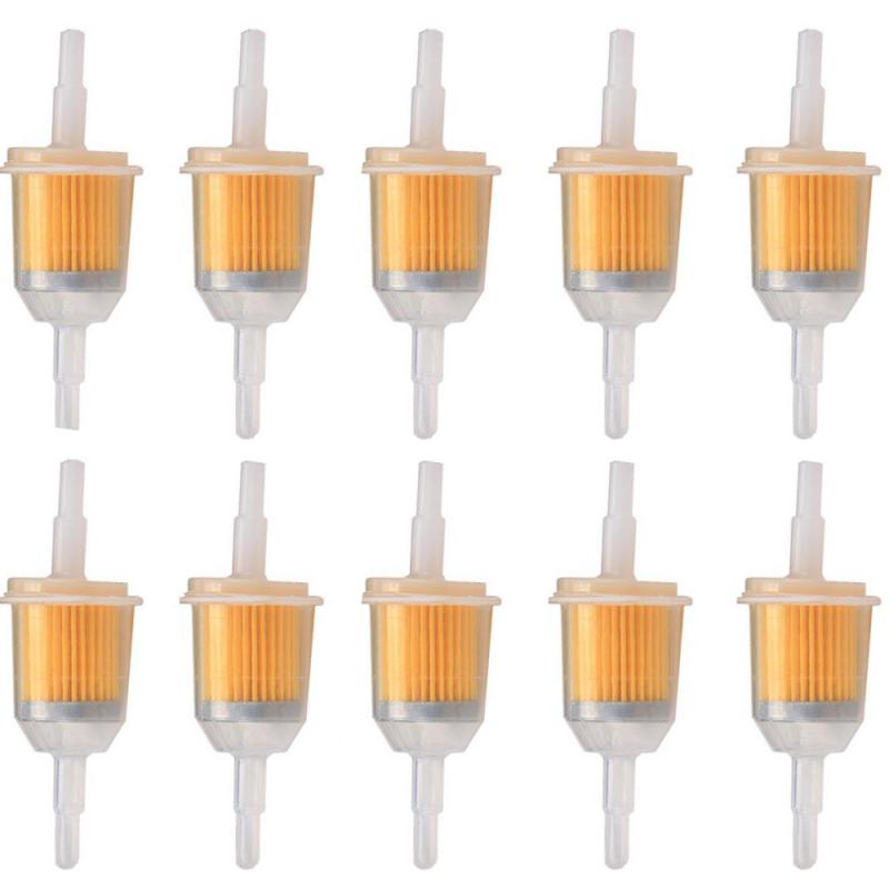 10/20pcs Universal Inline Gas/Fuel Filter 6MM-8MM 1/4" Fuel Pipe Inline Fuel Filter For Lawnmower Motorcycle Small Engine