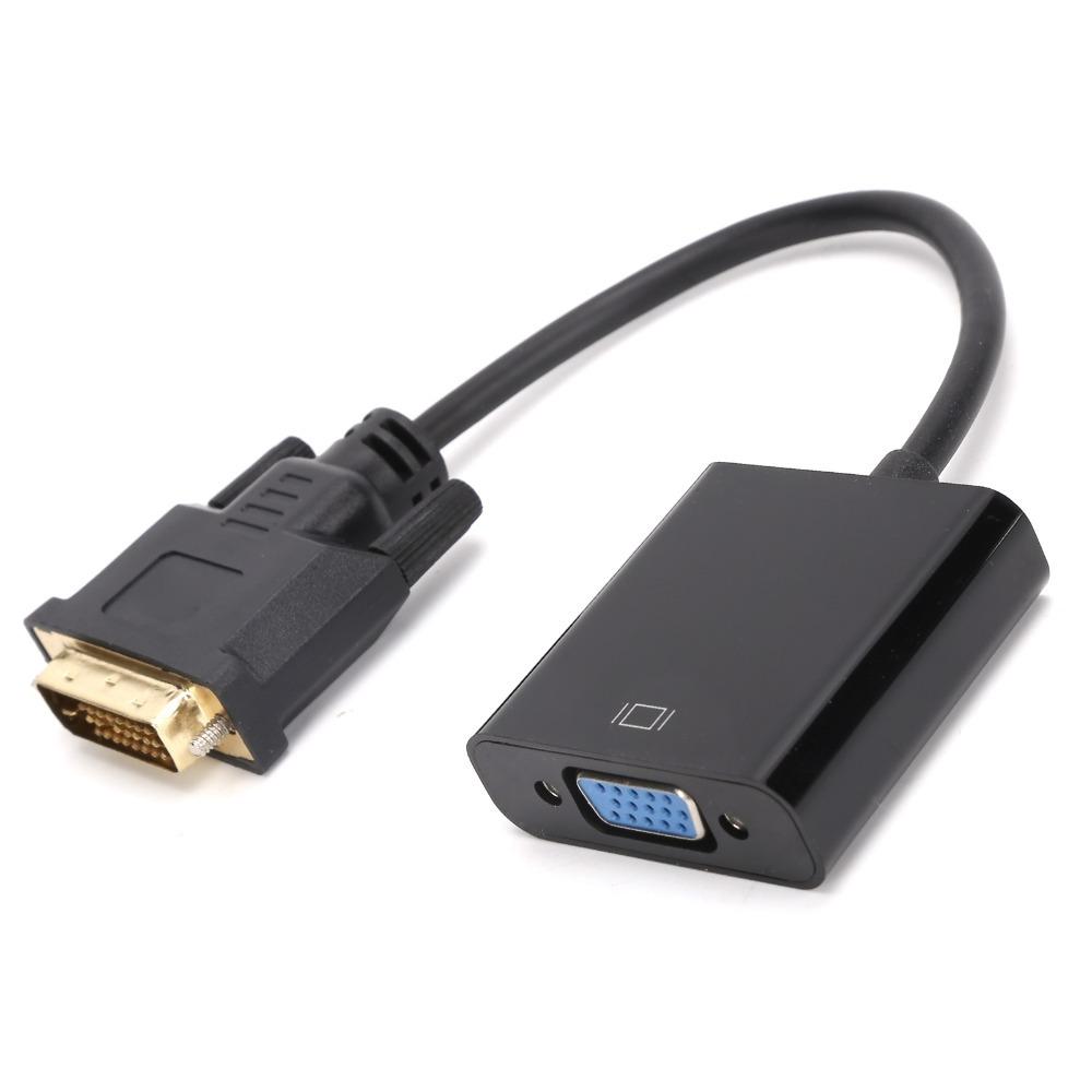 Plug and Play DVI-D to VGA Adapter DVI 24+1 to VGA Active DVI Adapter PC Monitor Connection