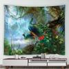 Green Peacock Decorative Tapestry Office Living Room Decor Home Wall Tapestry