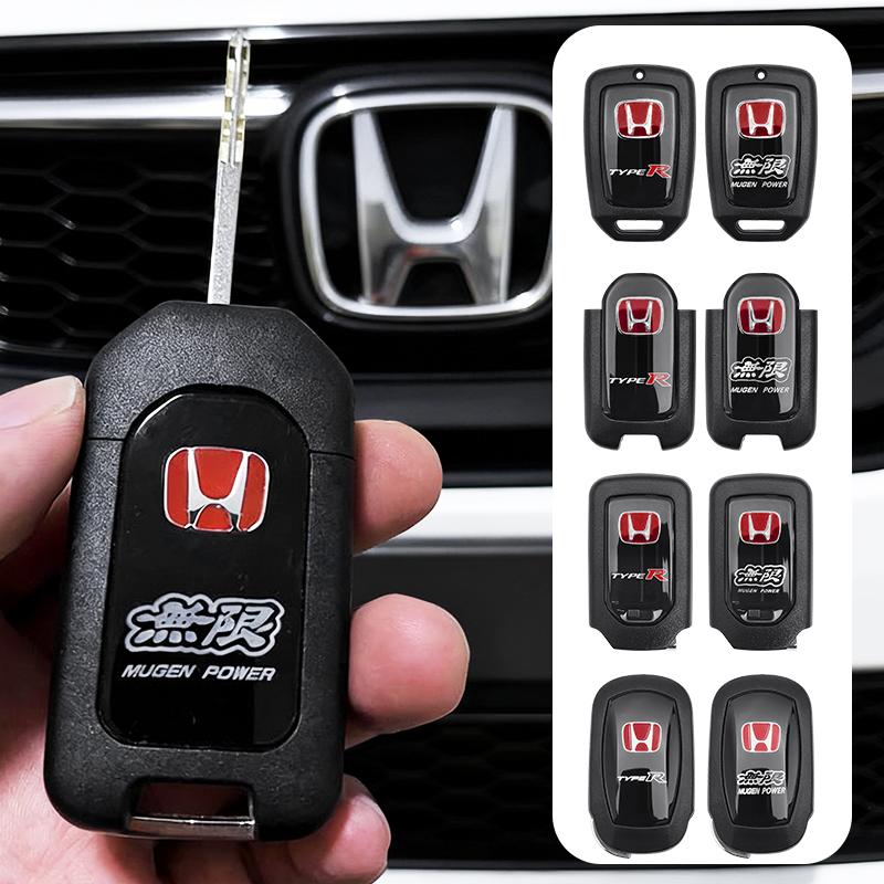 AYE1 1ocs Car Key Fob Pocket Cover Case For Honda Fit Jazz Civic CR-V HR-V Accord Jade Crider Odyssey Remote Protector Accessories