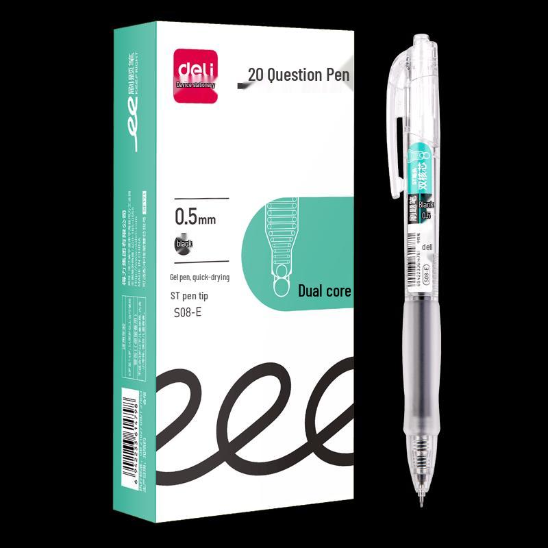 Deli S08-E Quick-Dry Retractable Gel Pen
