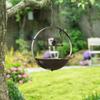 Iron Hanging Bird Bath Feeder Garden Decoration Sturdy 18.9inch Long Multifunctional for Yard