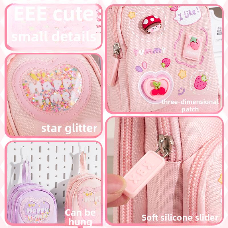 «Многофункциональный пенал для девочек — идеально подходит для учеников начальной и средней школы»