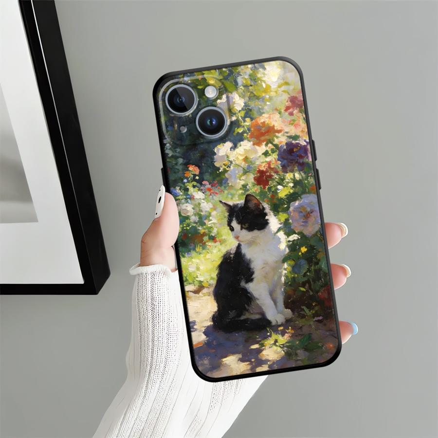 Чехол для телефона Funda для Apple iPhone 17 Pro Max 14 15 Pro 7 8 16 XR XS MAX Air 13 11 12 Мультяшный Милый Кот