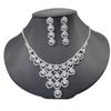 Bridal Wedding Dress Rhinestone Necklace Earrings Set Women'S Full Diamond Banquet Personality Trend