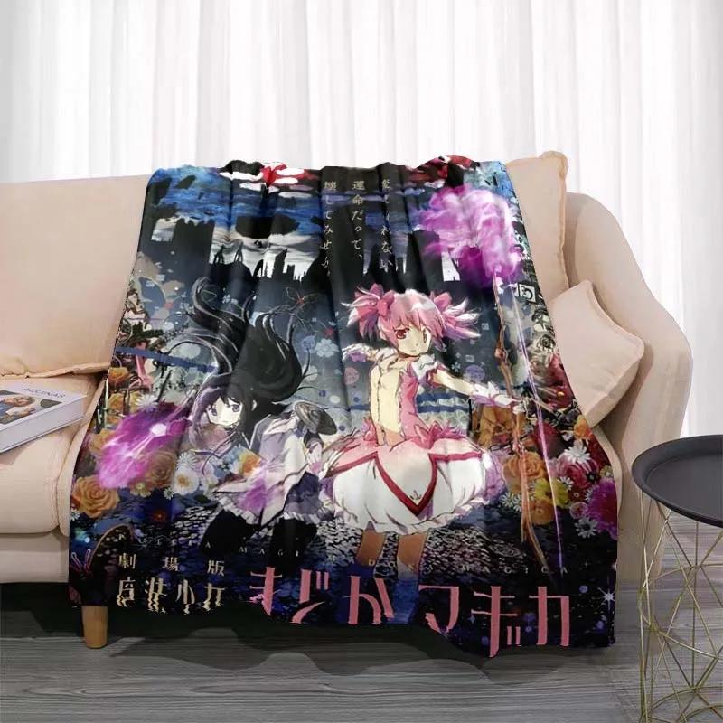 Розовое одеяло Puella Magi Madoka Magica, аниме Homura Akemi, милое мягкое теплое одеяло для спальни, диван-кровать, одеяло для пикника, подарок для девочек