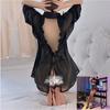 New Sex Underwear Sexy Leaking Back Teasing Perspective Temptation Pajamas Chiffon Shirt Women's Home Set