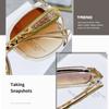 New Ladies Trend Toad Mirror Fashion Large Frame Vacation Retro Non-polarized Fashion Accessory