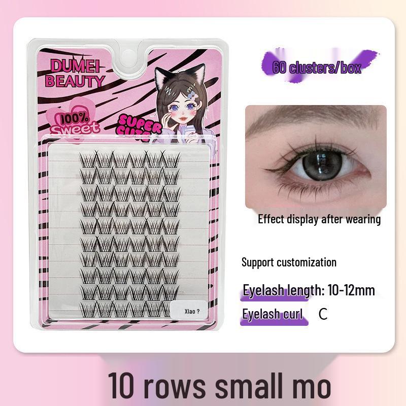 10-Row Autumn Leaf & Sunflower Faux Eyelashes - Flat, Glue-Free
