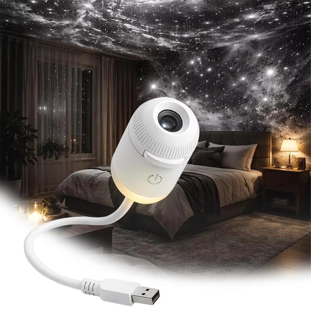 Регулируемая яркость Проектор Звездное небо 360° Вращение Питание от USB Проектор Звезд Ночник Портативный Сенсорное управление