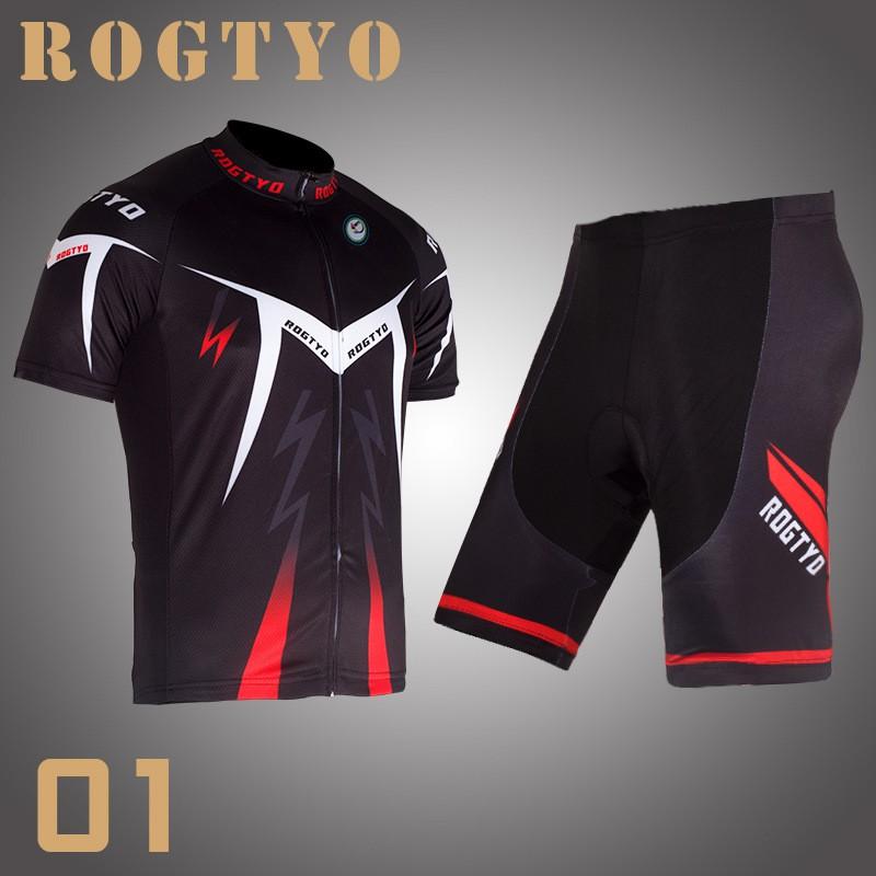 Mens Short Sleeve Cycling Jersey Set Breathable Bike Riding Kit Road