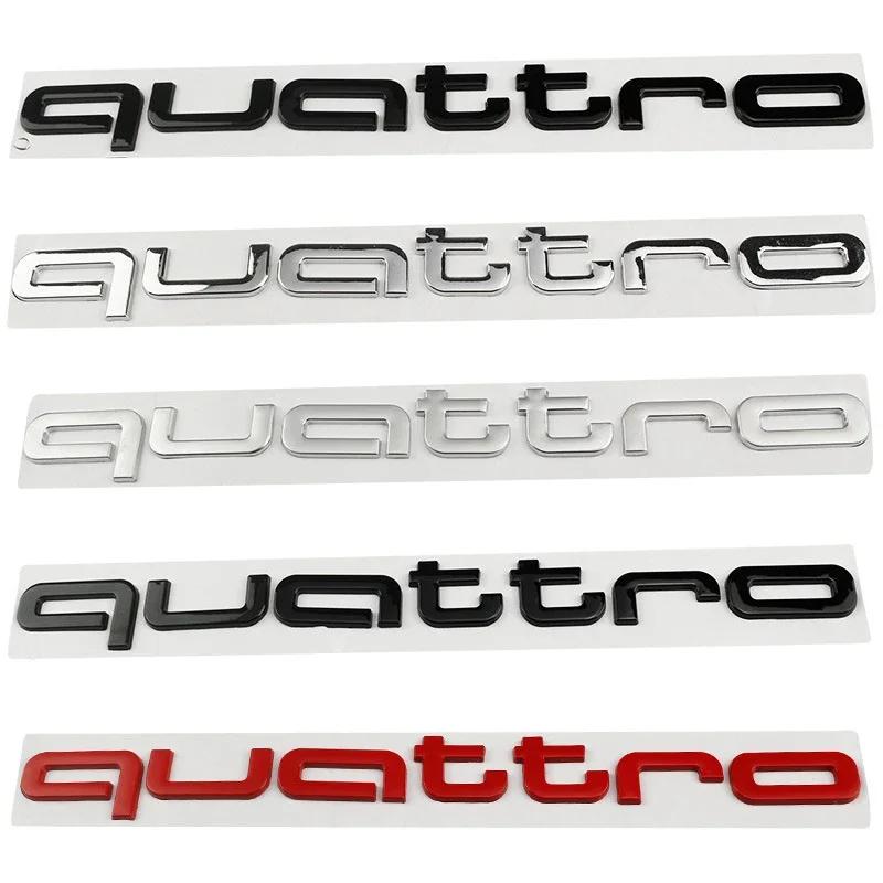 Car Rear Trunk Badge Sticker For a2 Quatrro Q5 Q3 Q2 S3 S5 S6 RS3 RS4 RS5 B6 B5 B2 B7 TT TTS Badge Emblems Auto Accessories