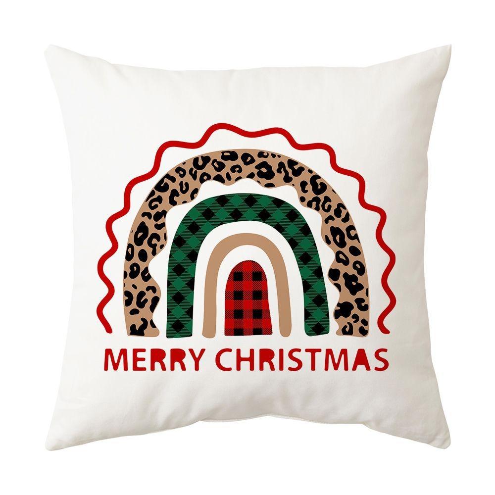 Рождественское украшение для дома чехол для подушки Веселый рождественский снеговик Рождественская елка клетчатый принт чехол для подушки Украшение для дивана