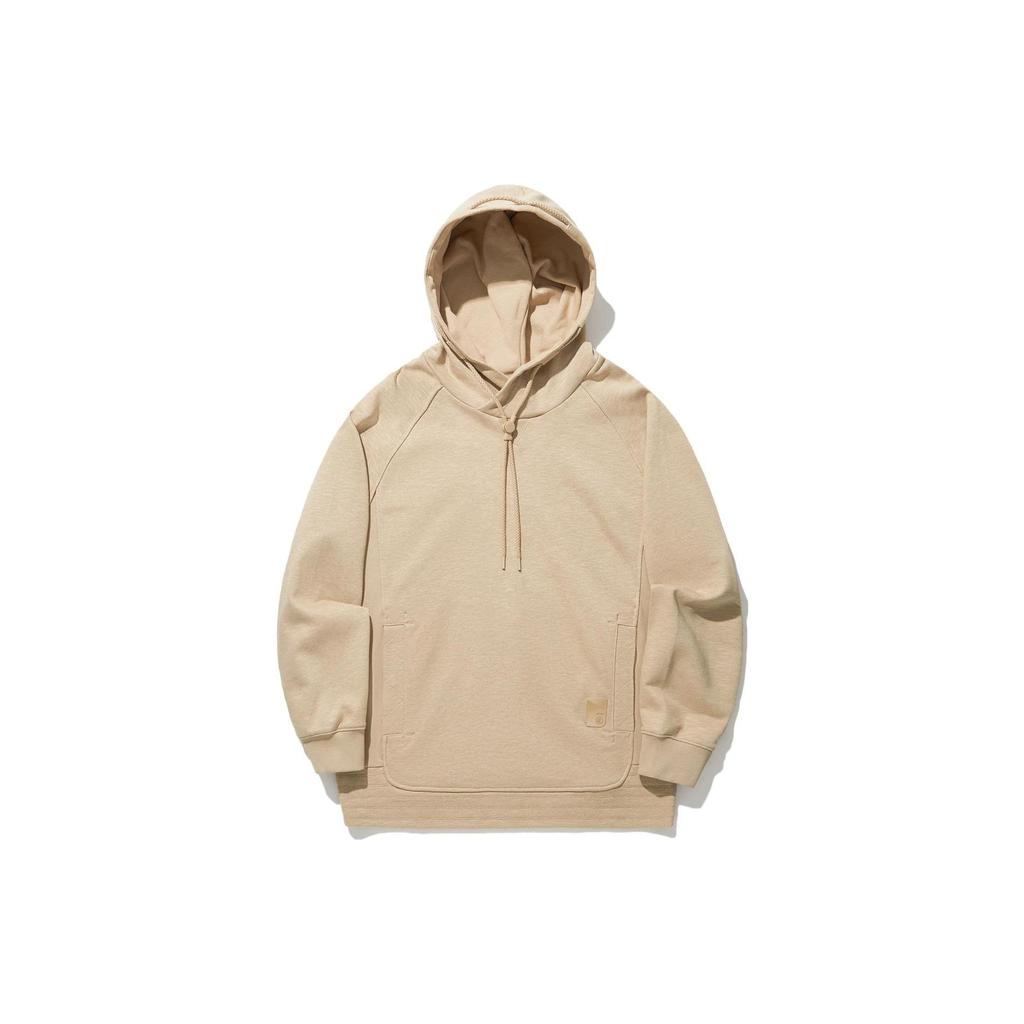 Li Ning X Jackie Chan Collaboration Kung Fu Series Solid Color Loose Fit Hoodie Men Hoodies Scented-Apricot AWDU303-3