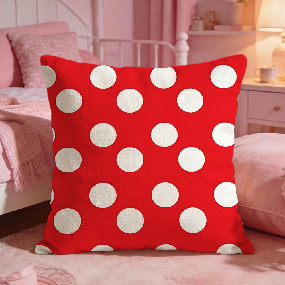 Patternpolka dotS Cushion Cover Premium Comfort Reversible Pillow Cove Two in One Design for Any Room  Car Interior