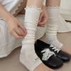 Female Summer Thin Cloth Label Ballet Style Long Foot Pile Cotton Socks