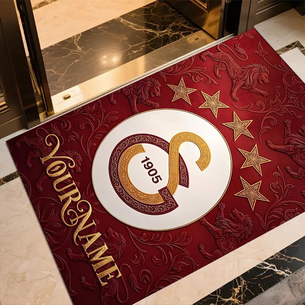 Galatasaray Pride Customizable Name Floor Rug Office Rug Design for Hallway Game Room Kitchen Study room Anti-slip Rug Office home decor