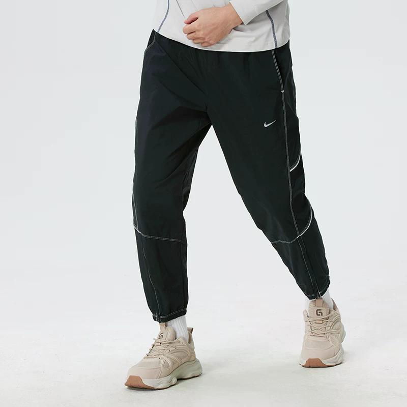 Nike Зауженные тканые удобные повседневные брюки на шнуровке мужские низ IF2033-010