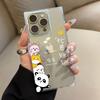 Clear Square Back Tube Case Protection For iPhone 14 Pro Max 11 12 13 15 Plus 16 ProMax Anti-Oxygen,Cartoon Animals Pattern Casing
