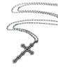 Vivus Trinitas Bold Cross Antique Silver Necklace