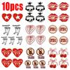 10 шт. Оптовая продажа Красные Сердца Любви Звезды Вышитые Нашивки Кот Мультяшный/Буквенный Патч Пришивные Нашивки для Одежды Шляпы Значки DIY