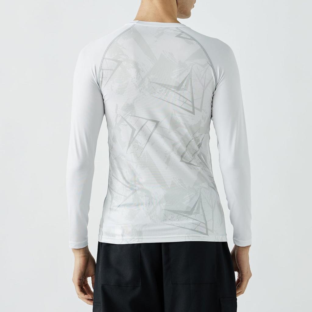 OTAFUKU GLOVE Men's Summer Compression Shirt JW-623 Camouflage White M Crew Neck Long Sleeve Cool Touch Quick Dry Odor Control