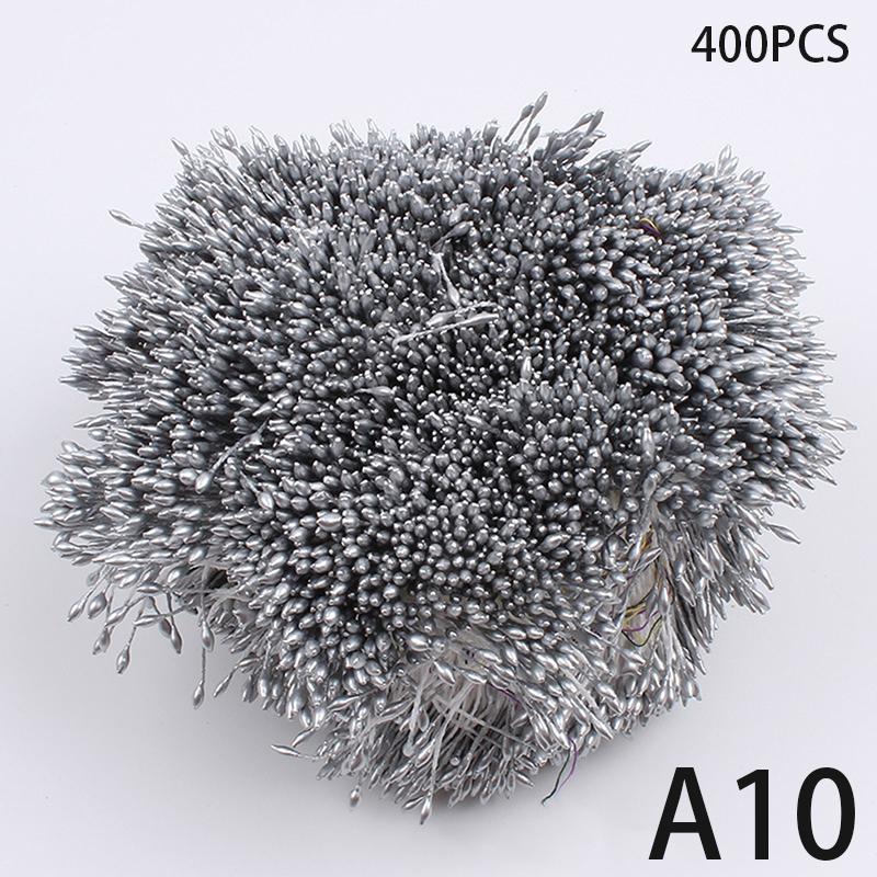 400Pcs Mini Flower Stamen Artificial Pearl Pistil Double Heads DIY Floral Craft For Wedding Decor Needlework Scrapbooking