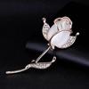 Popular Fashion Opal Rhinestone Alloy Rose Brooch Pin Brooch Women'S Clothing Accessories