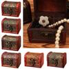 Retro Wood Storage Box Chinese Style Treasure Box Vintage Vintage Mini Box  Home Decoration