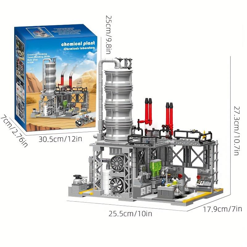717PCS Chemical Plant Building Blocks Natural Gas Storage Center Laboratory Transport Station Bricks Toys Kids Holiday Gifts