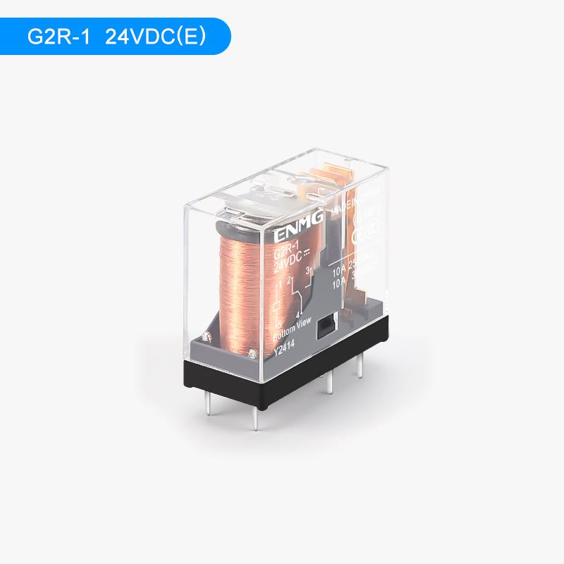 ENMG G2R-2-12VDC 24VDC Miniature Relay G2R-1-24VDC G2R-1-E 5V Flame Retardant Dustproof ABS High-Transparency Material Relays 5
