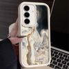 Для Samsung S24 FE S23 Ultra S22 Plus S21 S20 FE A55 A54 A52 A34 A15 A14 чехол противоударный чернильный мраморный текстура мягкий силиконовый чехол для телефона