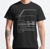 Dark Car 406 Front White Lines Christmas Gift Made In USA T-Shirt S-3XL