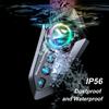 Motorcycle Helmet Bluetooth Headset BT5.4 Handsfree Call Wireless Noise Reduction Waterproof Headphone with RGB Light