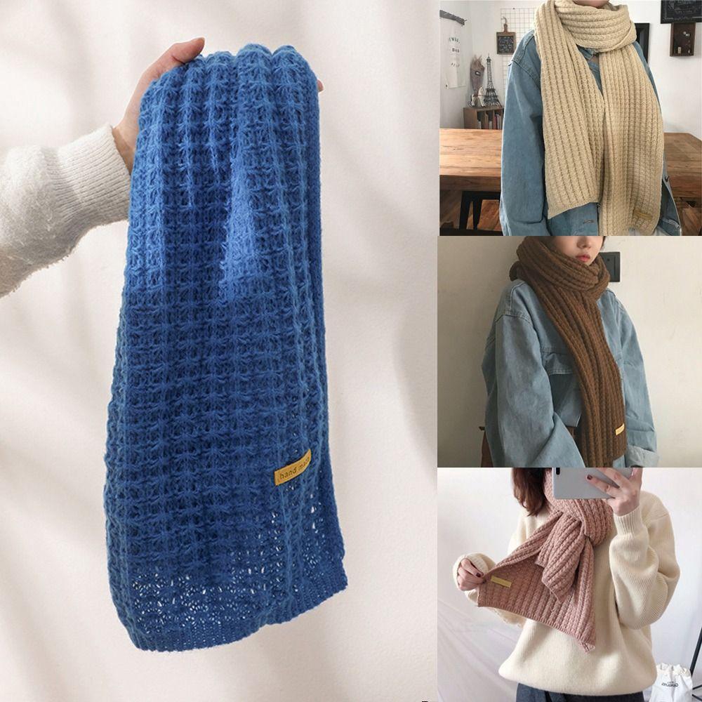 Outdoor Knitted Scarf Thickened Women Scarf Fashion Long Scarves Male and Female