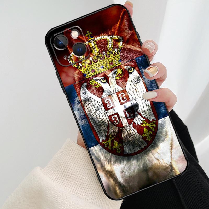 Флаг Сербии Сербский чехол для телефона Для iPhone 17 Pro Max 16 15 14 11 12 13 Pro Max mini 15 16 Plus 16e 17 Air Cover