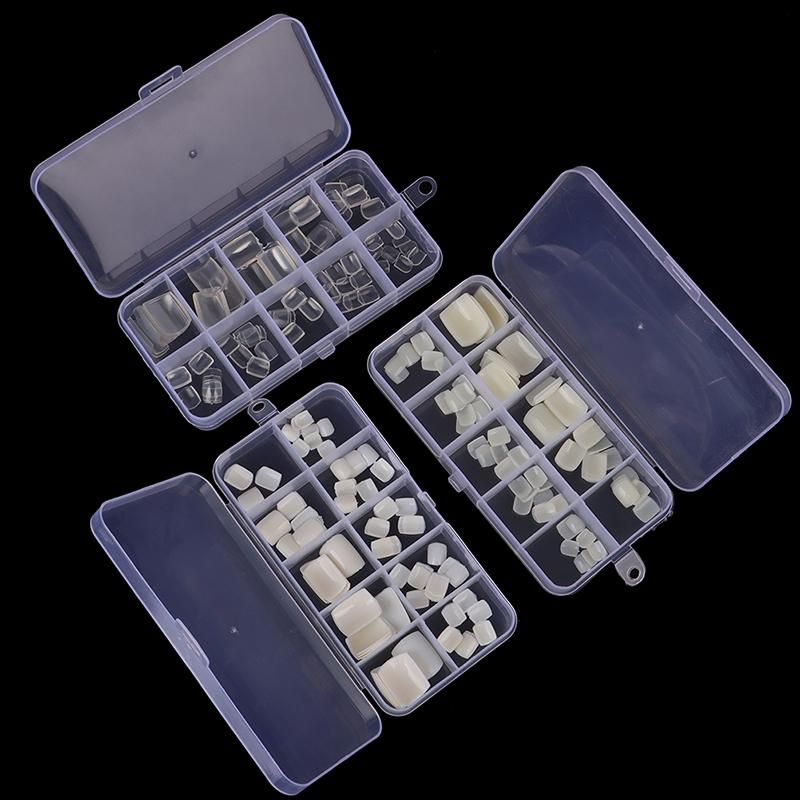 100 шт. Акриловые накладные ногти на ногах, накладные ногти, искусственный маникюр, украшение для ногтей