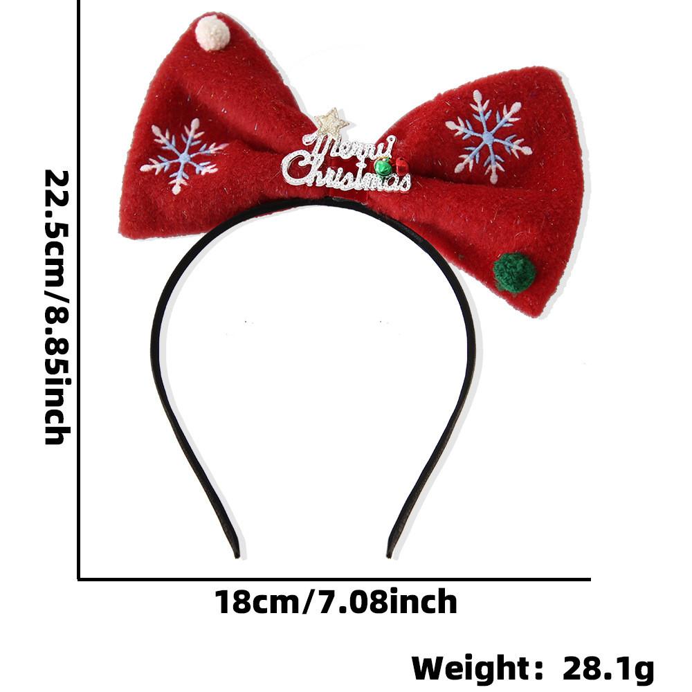 Stylish Christmas Headband For Kids With Attractive Shiny Sequins And Charming Bow For Festive Fun