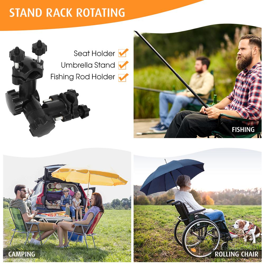 Регулируемый на 360 градусов держатель удочки, крепление на стул для рыбалки, подставка для зонта, вращающийся держатель сиденья для рыбалки
