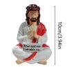 Фигурки Иисуса Религиозное Искусство Коллекционная Скульптура Иисус Смола Настольный Компаньон Фигурка для Прикроватной Тумбочки Рабочего Стола Салона Автомобиля