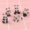 5pcs Luminous Mini Panda Decoration Cartoon Resin Dragon Figurines Car Ornaments Glowing Microlandscape Garden Decoration