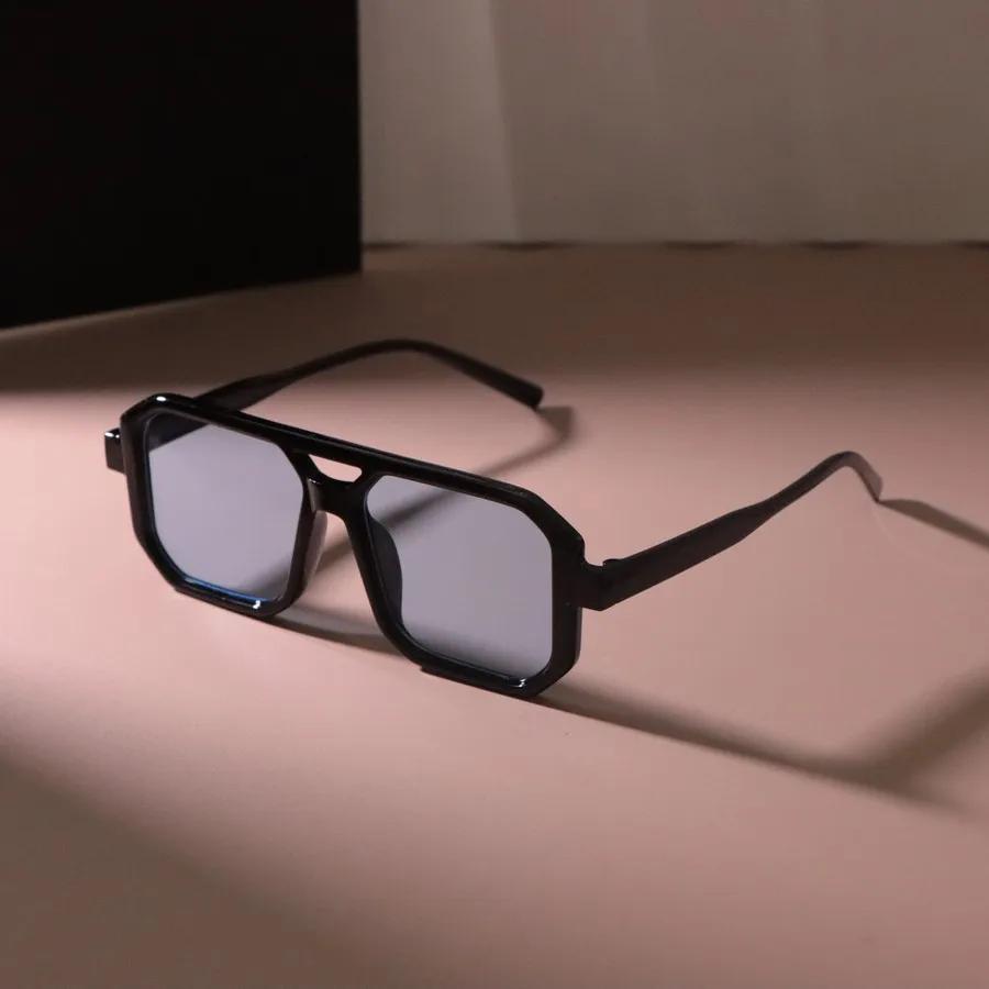 Geometric Punk Square Sunglasses for Women Men Stylish Rectangle Mirror Lens Designer Fashion Sun Glasses