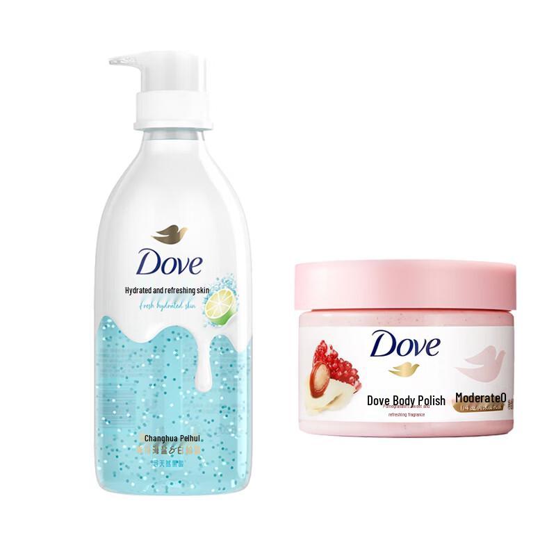 Dove Moisturizing Shower Gel & Body Scrub Duo Set