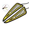 Car Led Bumper Strip Cob Daytime Running Light Yellow Turn Signal Daylight Drl