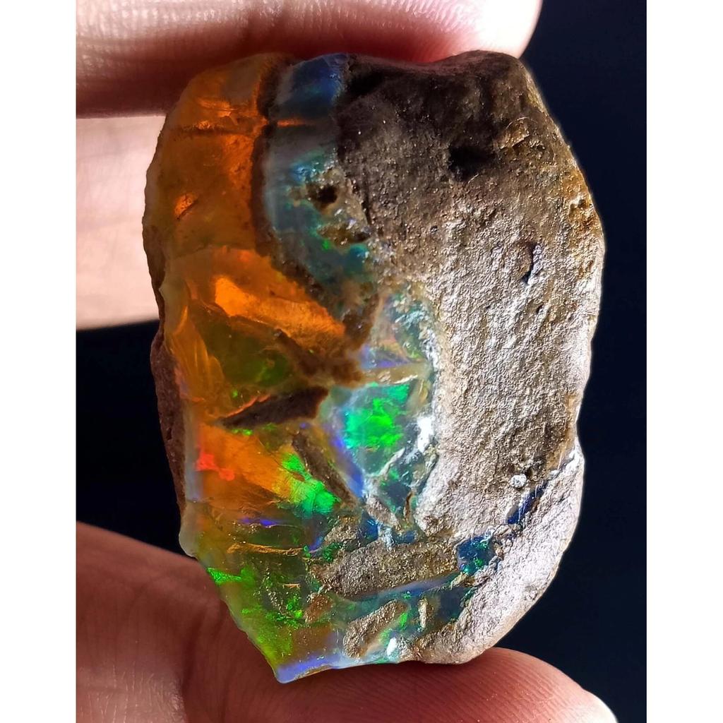 Beautiful Natural Raw Fire Opal Rough Ethiopian Opal 66-67 Ct Gemstone