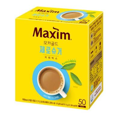 Maxim Мокка Голд Без сахара – 50 стиков | Корейский кофейный микс 3-в-1 | Без сахара, насыщенный вкус