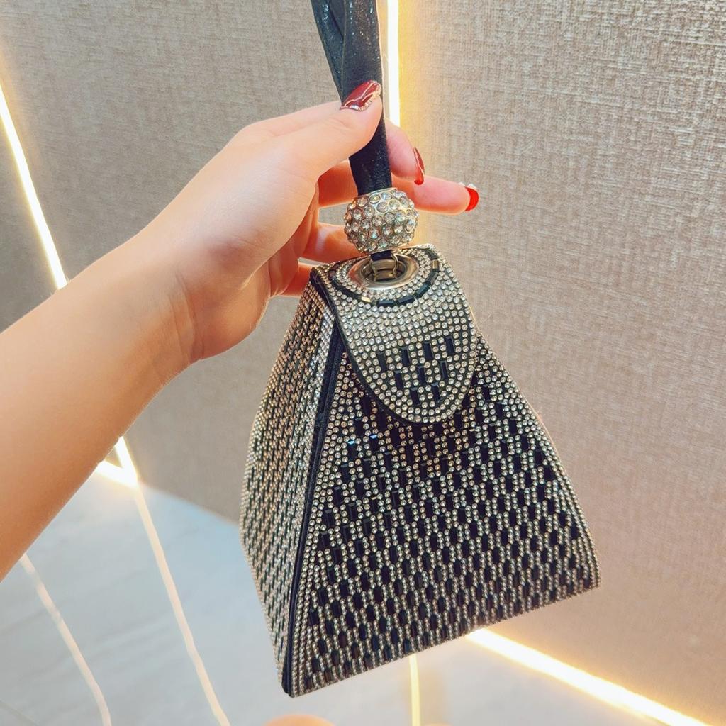 Handbag Water Diamond Bag Socialite Banquet Diamond-encrusted Hand-held Bag Fashionable Bag Dinner Bag